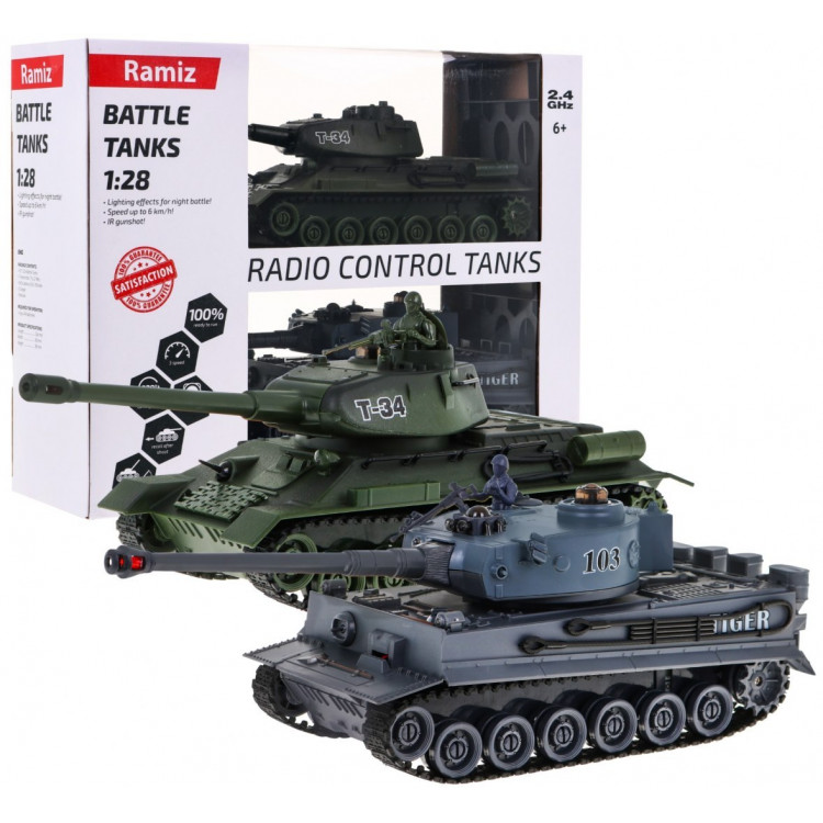 Sada dvoch tankov 1:28 RC 2.4 GHz
